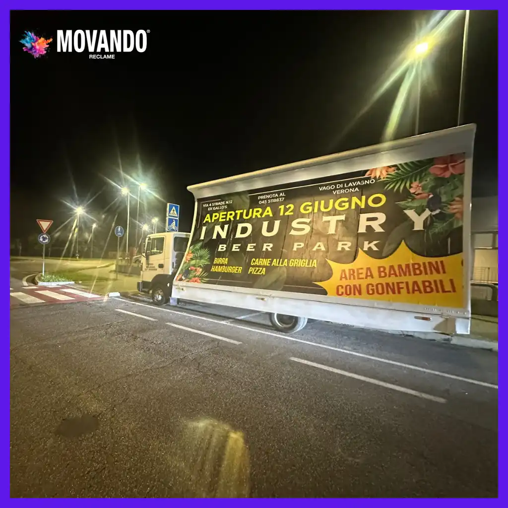Promozione eventi e locali con camion vela pubblicitari
