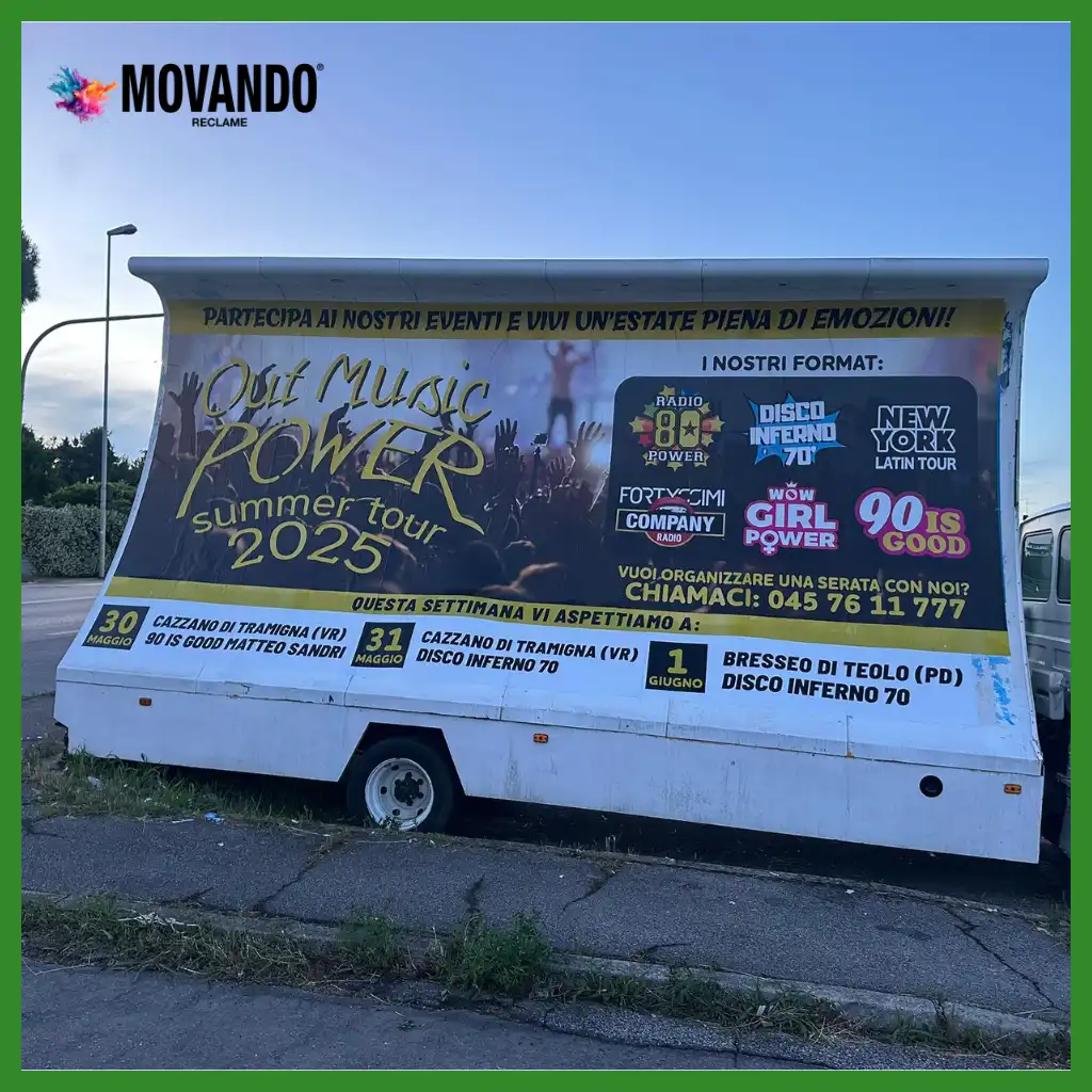 Pubblicità su camion vela per comuni e associazioni locali