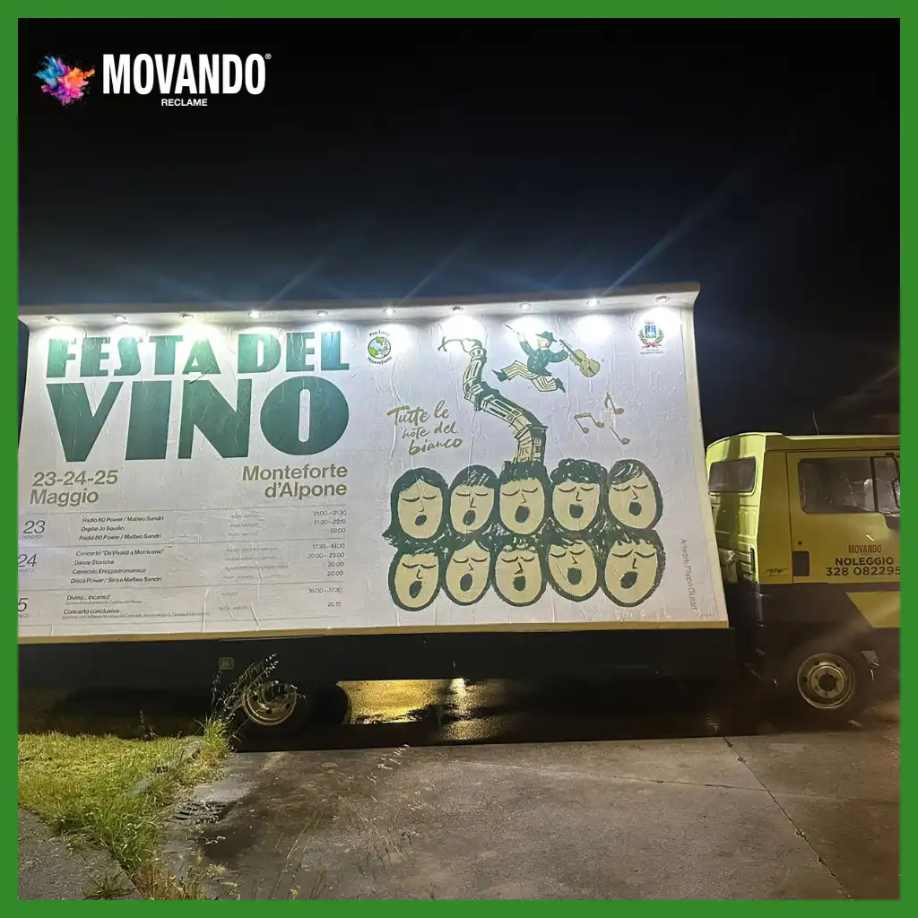 Pubblicità su camion vela per comuni e associazioni locali