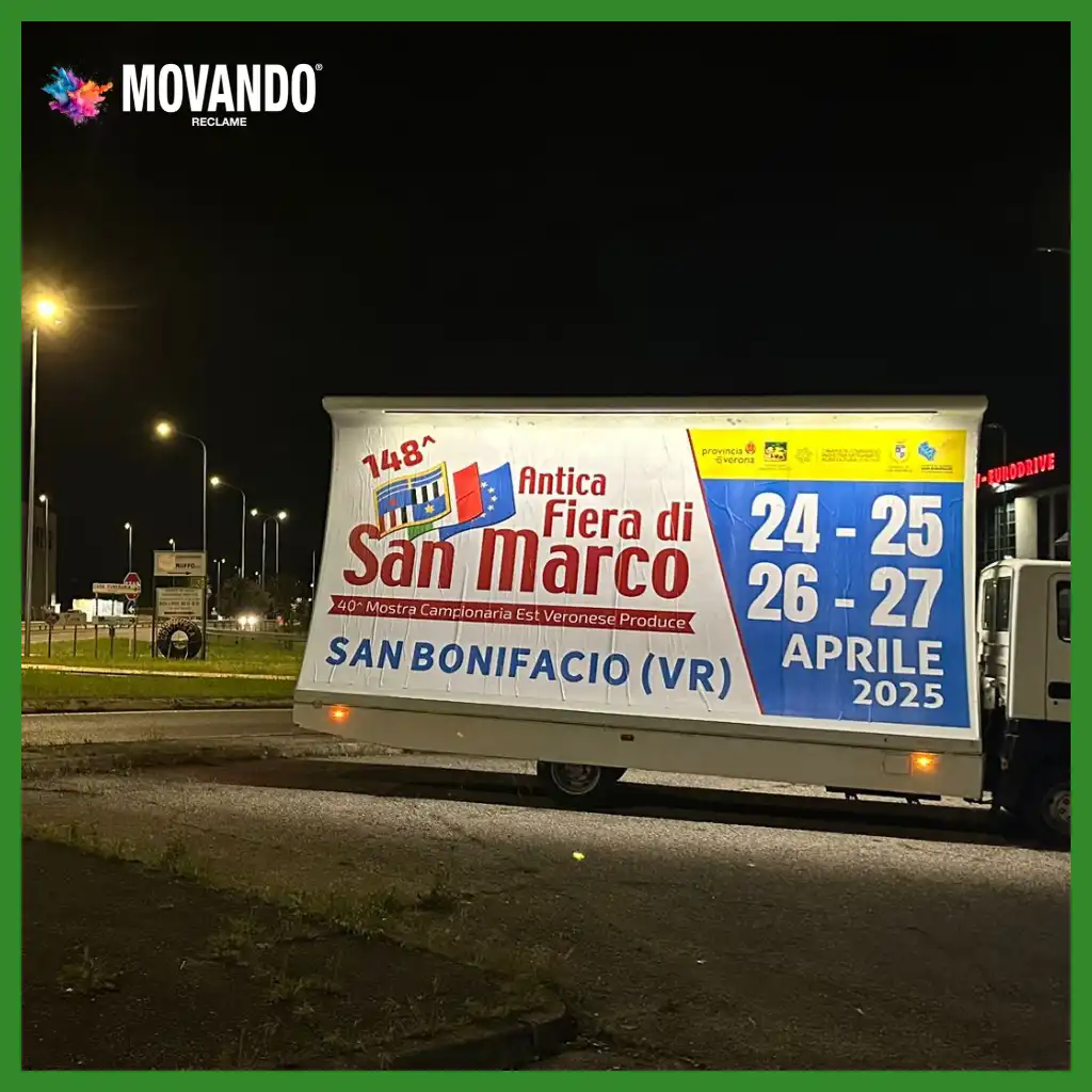 Pubblicità su camion vela per comuni e associazioni locali