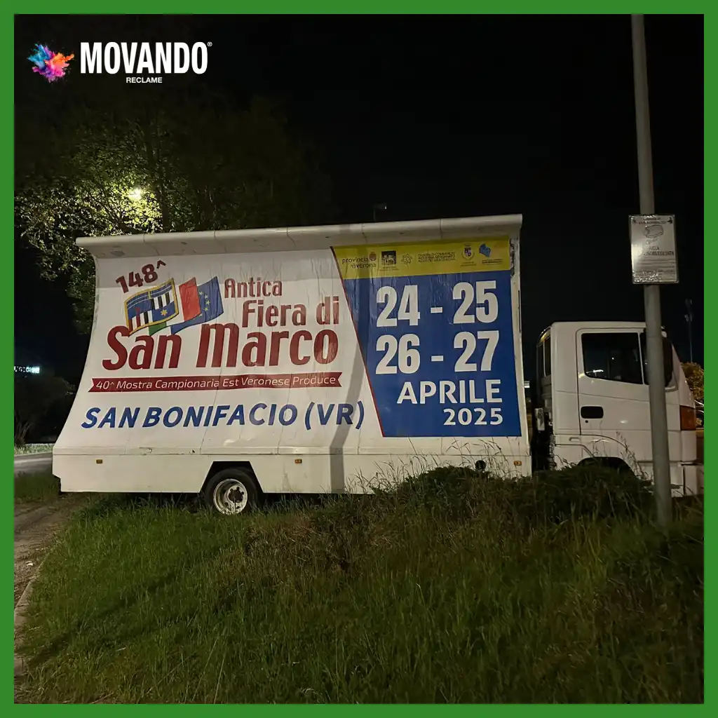 Pubblicità su camion vela per comuni e associazioni locali