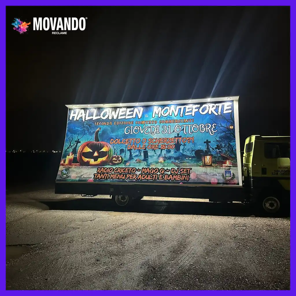 Promozione eventi e locali con camion vela pubblicitari