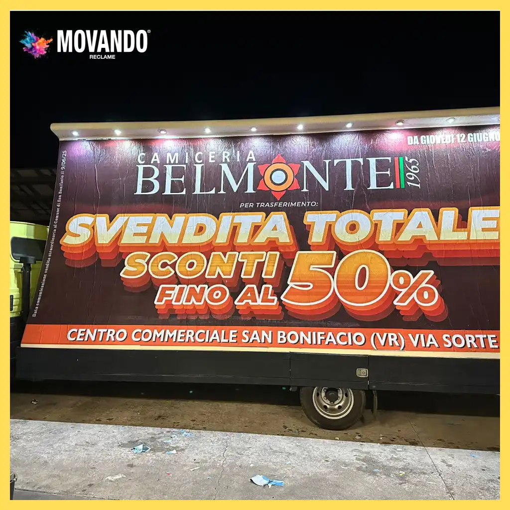 Pubblicità itinerante su camion vela per aziende e attività commerciali